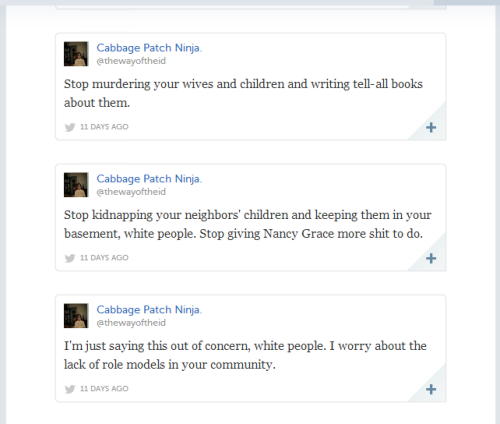 everythingrhymeswithalcohol:  I mean, really white people; have you looked at your community lately?   Shitted on em