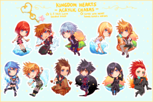 Preorder For My KH Acrylic Charms Are Open!It Will Close On 1st Of Sept And I Am Also Doing A Giveaway