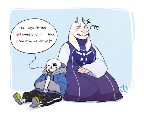 leeffi: i like to imagine that even little displays of affection from toriel, is enough to throw off sans’ cool & reduce him to a blushy, flustered mess. (yessiree i’m soriel trash for life lmao) 