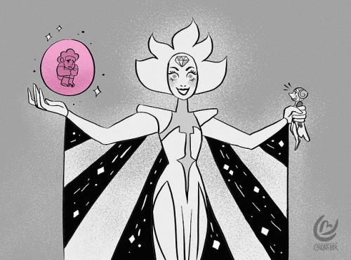 White Diamond seemed dark inside since she shined outside like a diamond.