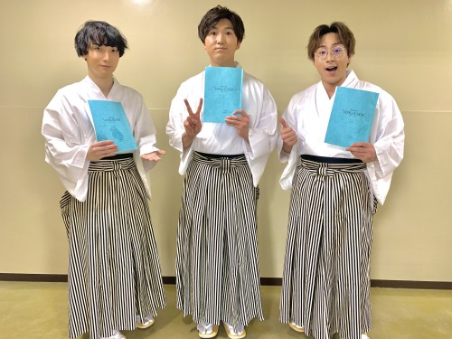 This trio had a reciting event today! <3I enjoyed their interaction on Twitter a lot! XDChiaki fi
