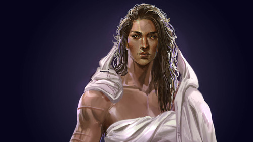 axl99: Bathhouse Towel Kassandra  Because Greek baths are a thing so why the heck not.