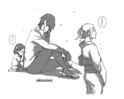 octopusandrea:Modest sketch. SasuSakuSara