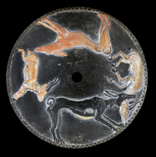 Disc from the Tomb of HemakaThese particular objects known as the Hemaka discs were found in 1936 by