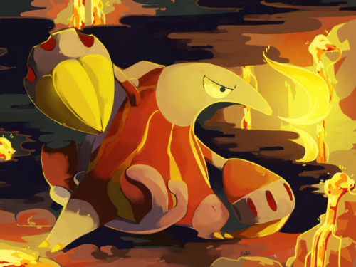 pinkgermy:Day7: Draw your favorite Fire Pokemon.Heatmor is soooo cute I love him :3