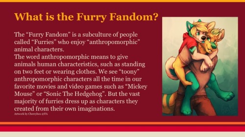 cleanfurryfuzzbutts: cleanfurryfuzzbutts: The furry subculture! Now with visuals! Hope you all enjoy