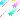 a pixel art gif of multicolored shooting stars entering from the top right and going to the bottom left