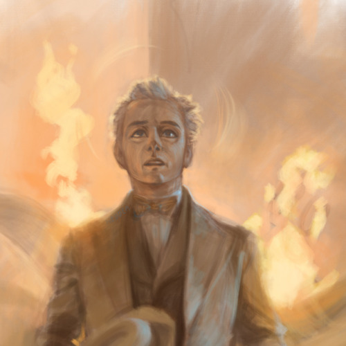 crowleys-bentley: neddea: A kinda quick study of one of my favourite shots in Good Omens and my