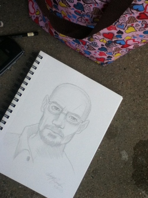 chasityholcomb: daily sketches, 8/20 &amp; 8/21 Heisenberg and my hand