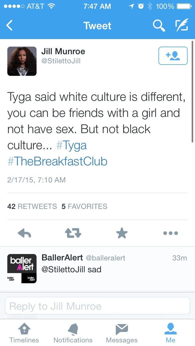 mixedleanbh:  Tyga is having his interview on The Breakfast Club. He’s a damn liar.