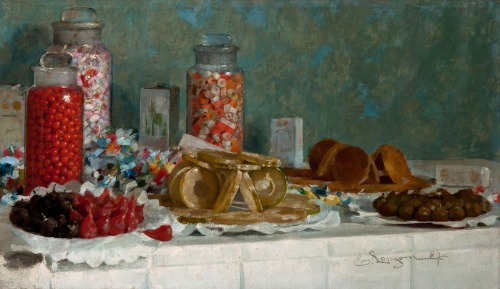 Still Life with Candied Fruit and Candies, 1887 by Emilio Longoni (Italian, 1859&ndash;1932)