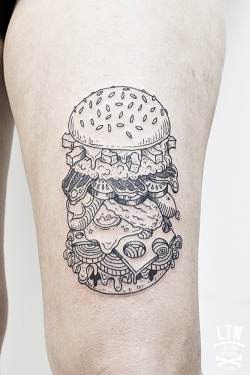 ltwtattoo:  Hamburger by Ciscu, LTW Tattoo