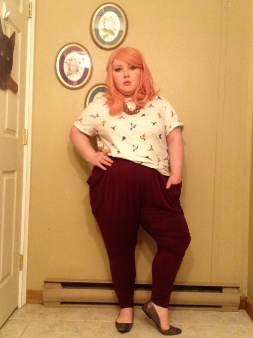 themanicpixiedreamgrrrl: Fatshion February Ootd Shirt-forever 21 men (xL) Pants-forever 21+ 1x Neckl