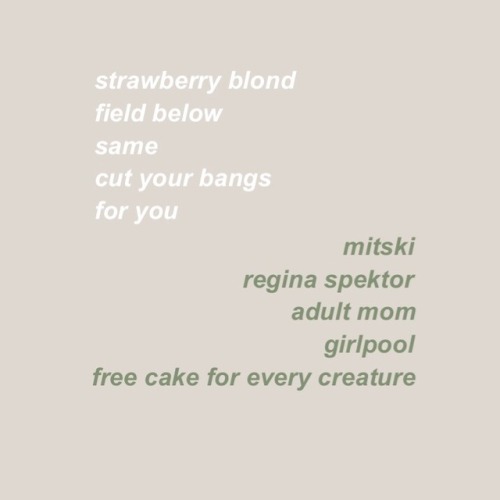 lovlesbian: PINK FLOWERS a mix for @nickyhemmick i. strawberry blond - mitski // ii. field below - r