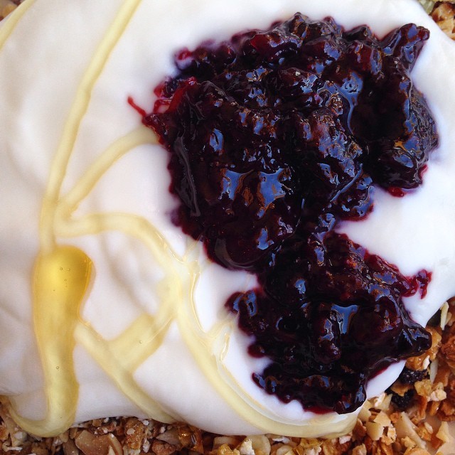 The Muesli & Yoghurt at Fournos. Most “health breakfasts” served at franchise cafés are fairly sad approximations, with store-bought muesli and bland yoghurt plonked on top. Maybe a few tired specimens of sliced fruit on the side. But this is the...