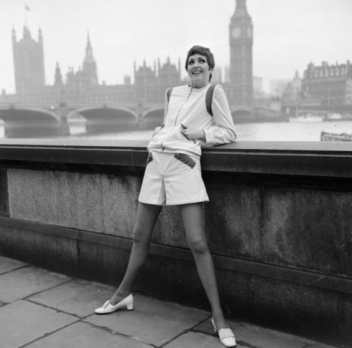 isabelcostasixties: A model wears The Mary Quant Zipper Outfit, here, by the Thames at Westminster, 