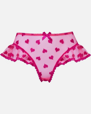 manyfetes:  Agent Provocateur “Gabby” lingerie set in pink embroidered with red