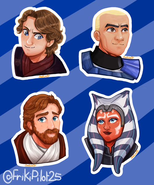 Hey! So a few weeks ago I did four wonderful SW: CW stickers !!! Would you be interested if I sell t