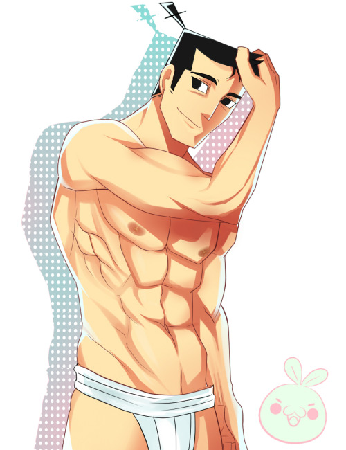 p2ndcumming: ponkuno: Johnny Bravo & Samurai Jack - Johnny & JackHere’s some quick pin up of