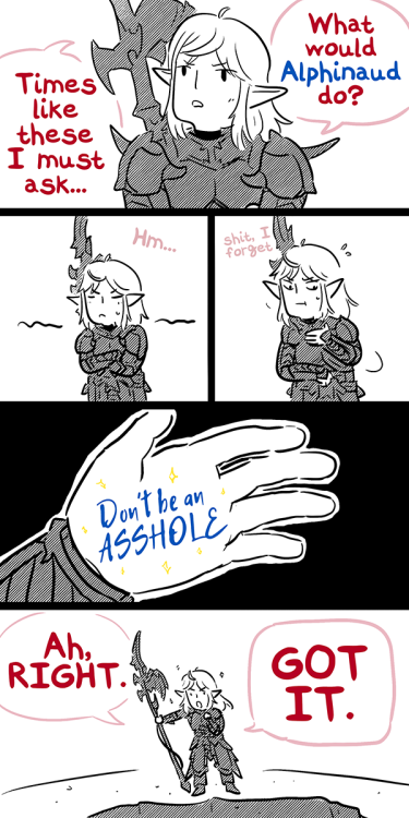 delusioninabox: Daily #1,888! It’s nice to know Estinien learned…something from his tim