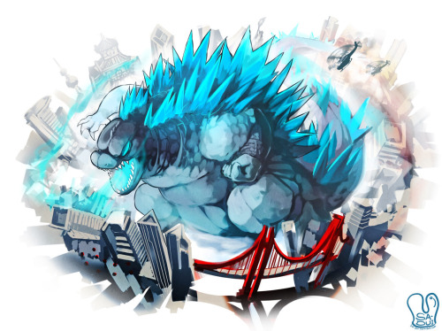 sonicarmada:  Godzilla 2014 by Mint Dui 