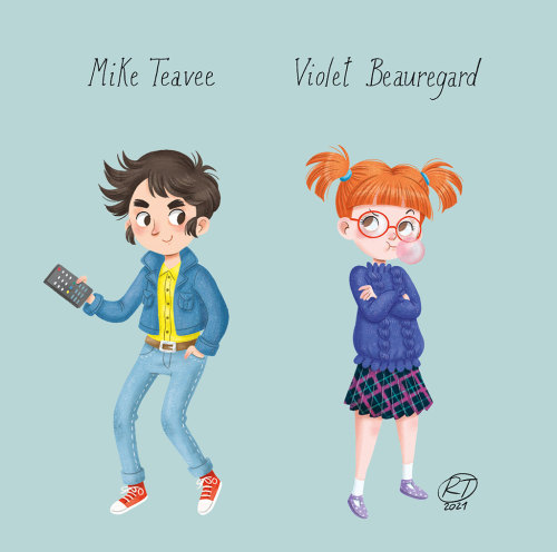 Characters from “Charlie and the Chocolate Factory”… I wish I could illustrate it, one day. :