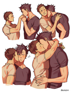 pockicchi:   kurodai week day 7 -&gt; free day -&gt; KISSES !!!! lots of kisses 😊😊😊💕  