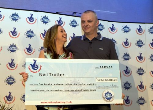Euromillions lottery jackpot winnerCar mechanic and racing driver Neil Trotter, with partner Nicky O