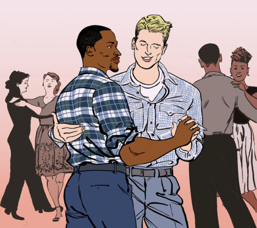 kissingcullens: Steve and Sam take a ballroom dance class— Inspired by impertinence’s aw