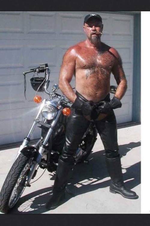 Horny leather stud for fun