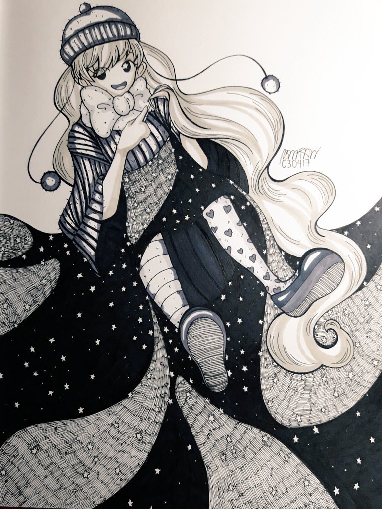 fuwantes: i made a witchsona!! a nameless girl who crochets the fabric of space and