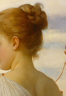 sollertias:  Winding the skein by Lord Frederic Leighton, c. 1878 (detail) 