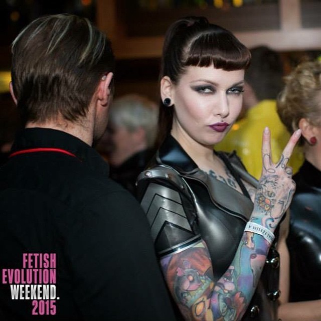 psylockemodel:  Yolo. #fetishevolution #fetishevolutionweekend #bondinage #inked