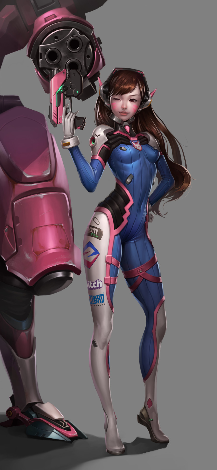 metal-maniac-starship-mechanic:  D.va from Overwatch by Jayjiwoo Park  