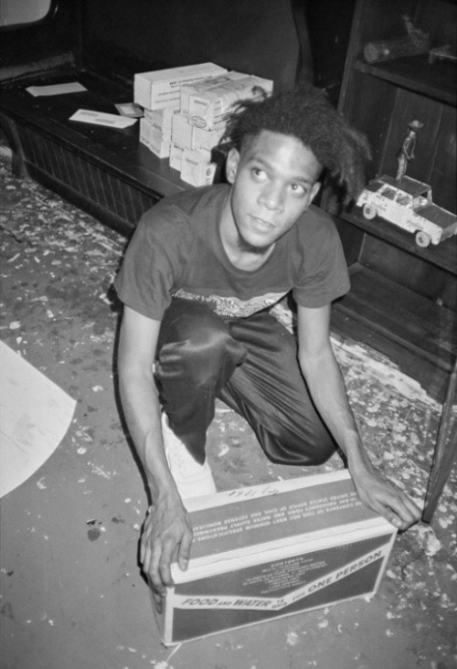 twixnmix: Jean-Michel Basquiat photographed by Andy Warhol at his home on Great Jones Street in NoHo