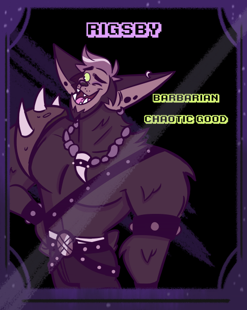 Made some mock-trading cards for the three DND babies I’m currently playing. Rigsby is an angel amon