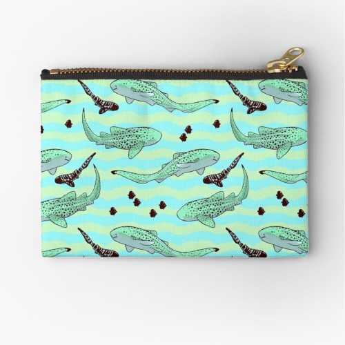 soyrwoo:New design! ✨ Mint chocolate chip zebra sharks! Shirts, stickers, phone cases, notebooks, et