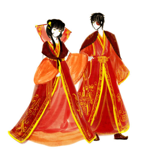 hlwim:with all kinds of red : Mai and Zuko by ~dlwlfks2