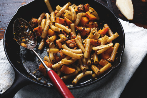 prettypasta:  Pasta with Butternut Squash, Sage, & Pine Nuts