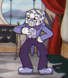markwing-davey:King Dice’s appearances (excluding his final battle) in Cuphead (2017)