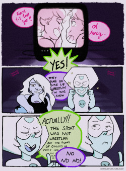 crystalwitches:  ……….i’ll get my coat  this is a kind of ?? sequel to a post my amedot hero @amethirstyperidrunk made that vidalia taught amethyst about the weird human ritual that is kissing back when they hung out, and here amethyst passes on