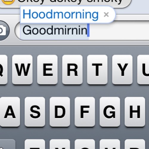 Autocorrectin like a boss. #hoodmorning #boss #autocorrect #thuglife #wearenotthesame