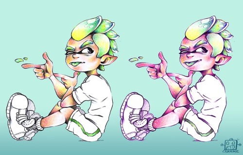 Playing around in Photoshop with an inkling doodle I made a while back, and still think is quite goo