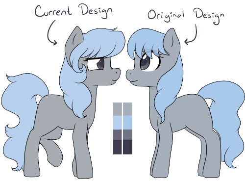 bubblepopmod:  Current and Original designs of Rue c:  Both are super cute~
