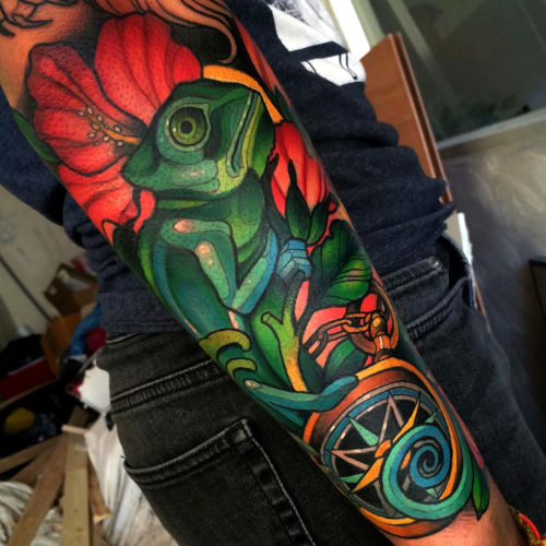thievinggenius:  Tattoo done by Joe Frost.https://instagram.com/hellomynamesjoe/?hl=en