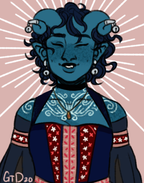 transfjord: goldengrahamart: Ms. Lavorre you have all my uwus [ID: a digital drawing of Jester, a bl