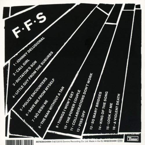  First Listen: FFS, ‘FFS’:NPR: 12 songs (only USA)Spotify: 12 Songs Deezer: 16 songs 