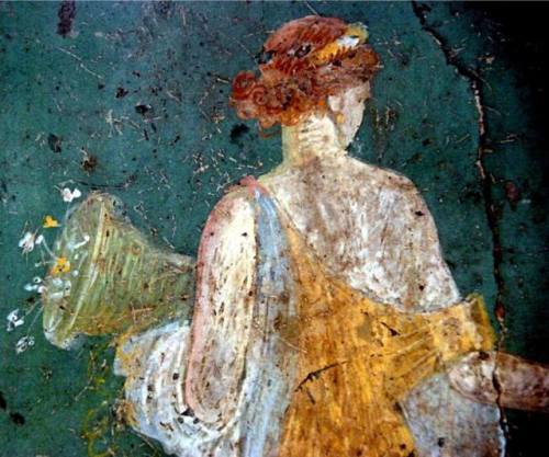 The &lsquo;Primavera&rsquo;* at Stabia(Detail)   - Roman paintings,fresco of the 1st century AD*The 