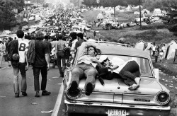 Joeinct:  Couple Sleeping On Car At Woodstock, Unknown Photographer, 1969
