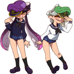 2dlewd:  Squid Sisters by artist ほんちゃ (@honcha1555)   
